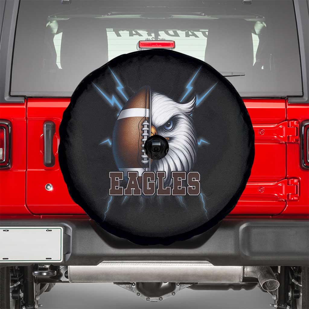 Eagle Football Power Spare Tire Cover Game Day Sports Fan Gift TS12 Black Print Your Wear