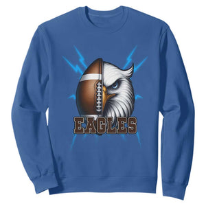 Eagle Football Power Sweatshirt Game Day Sports Fan Gift TS12 Royal Blue Print Your Wear