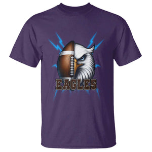 Eagle Football Power T Shirt Game Day Sports Fan Gift TS12 Purple Print Your Wear