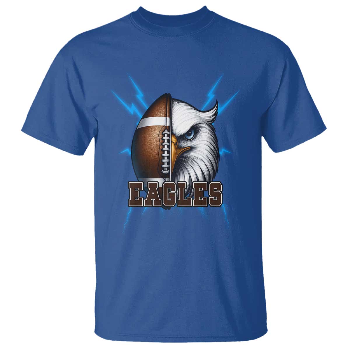 Eagle Football Power T Shirt Game Day Sports Fan Gift TS12 Royal Blue Print Your Wear