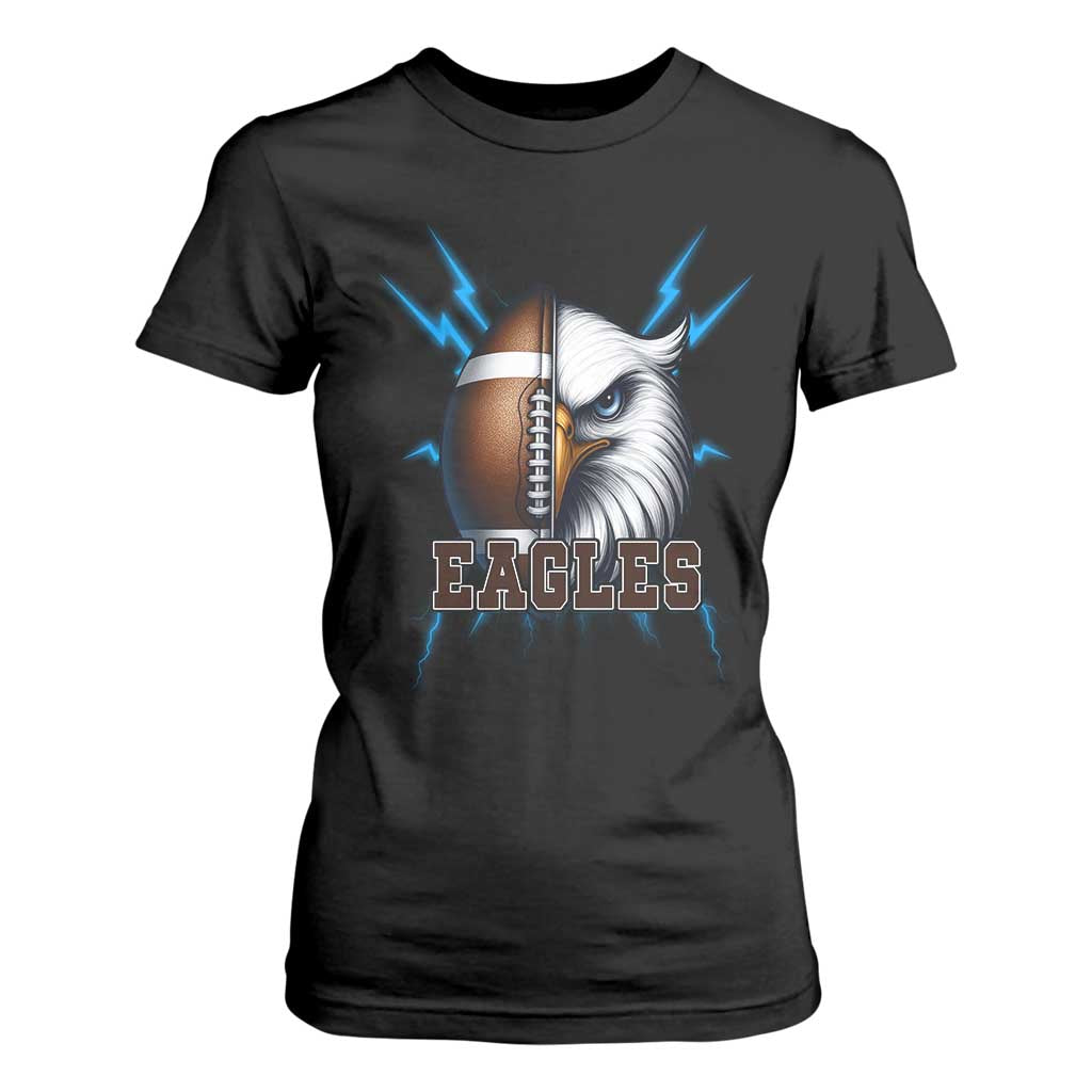 Eagle Football Power T Shirt For Women Game Day Sports Fan Gift TS12 Black Print Your Wear