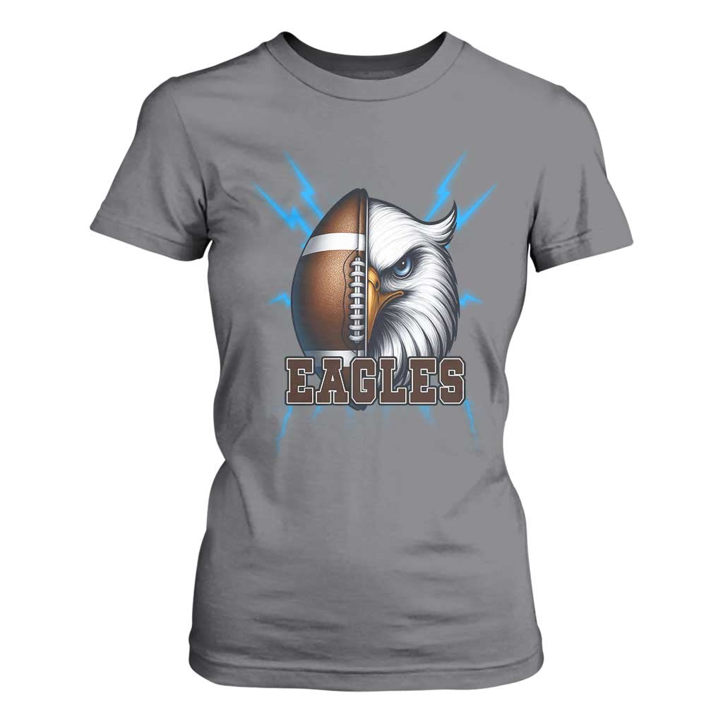 Eagle Football Power T Shirt For Women Game Day Sports Fan Gift TS12 Charcoal Print Your Wear