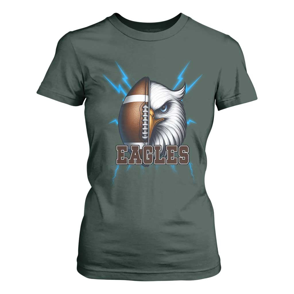 EF Power PFE Game Day Sports Fan Gift T Shirt For Women TS12 Dark Forest Green Print Your Wear