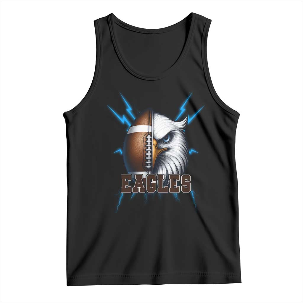 Eagle Football Power Tank Top Game Day Sports Fan Gift TS12 Black Print Your Wear