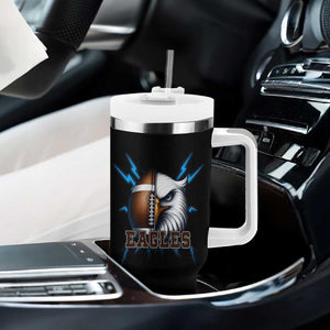 Eagle Football Power Tumbler With Handle Game Day Sports Fan Gift TS12 Print Your Wear