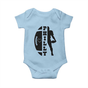 Philly Football Spirit Baby Onesie Proud Fan Humor Gift TS12 Light Blue Print Your Wear