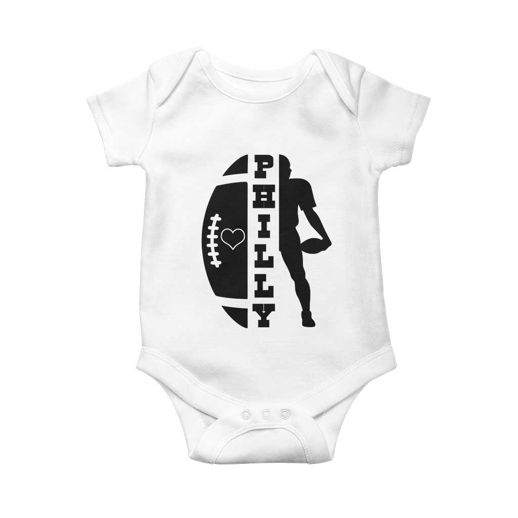 Philly Football Spirit Baby Onesie Proud Fan Humor Gift TS12 White Print Your Wear
