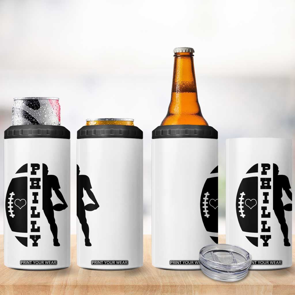 Philly Football Spirit 4 in 1 Can Cooler Tumbler Proud Fan Humor Gift TS12 Print Your Wear