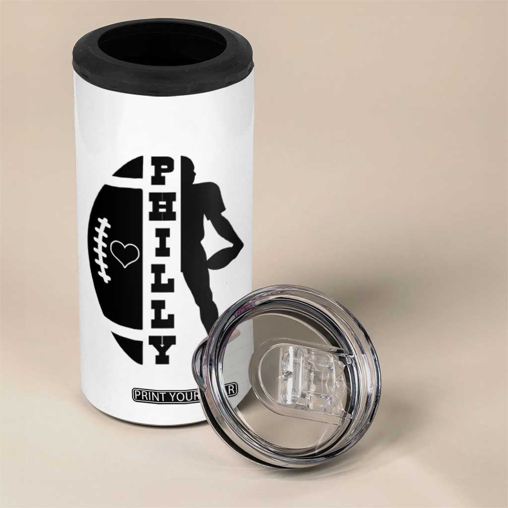 Philly Football Spirit 4 in 1 Can Cooler Tumbler Proud Fan Humor Gift TS12 Print Your Wear