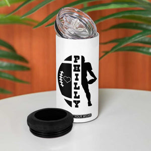 Philly Football Spirit 4 in 1 Can Cooler Tumbler Proud Fan Humor Gift TS12 Print Your Wear