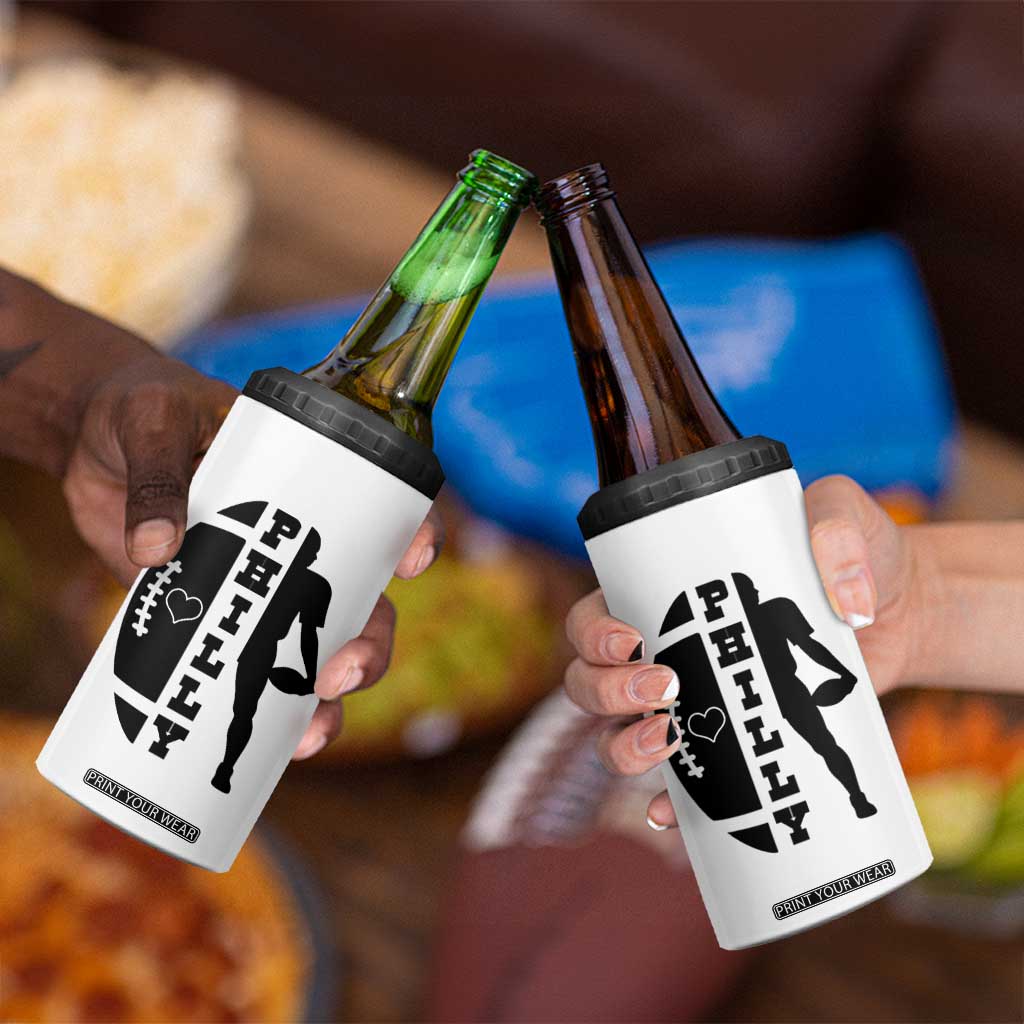 Philly Football Spirit 4 in 1 Can Cooler Tumbler Proud Fan Humor Gift TS12 Print Your Wear