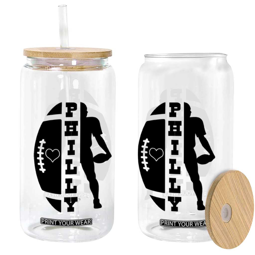 Philly Football Spirit Glass Can Proud Fan Humor Gift TS12 Print Your Wear