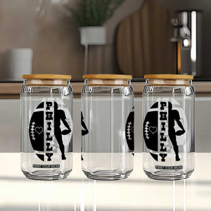 PFE Spirit Proud Fan Humor Gift Glass Can TS12 Print Your Wear
