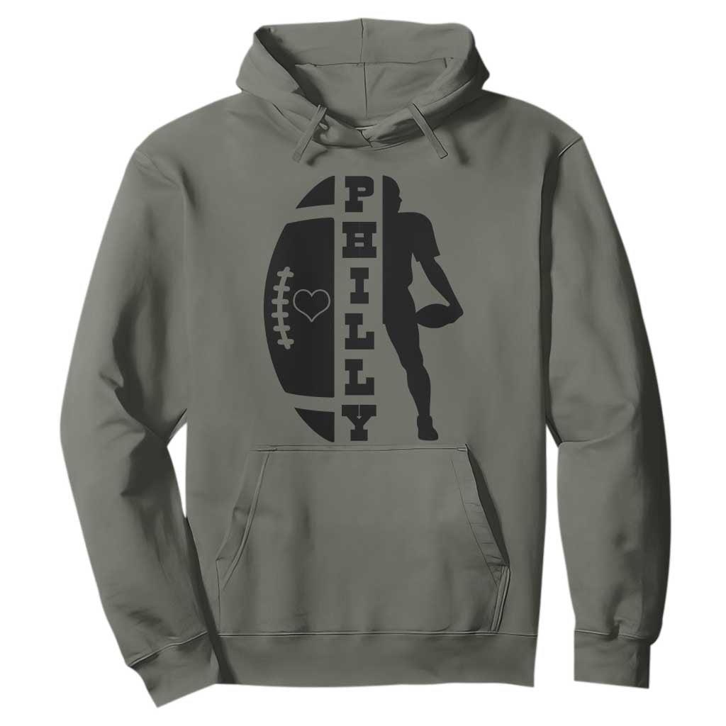 Philly Football Spirit Hoodie Proud Fan Humor Gift TS12 Military Green Print Your Wear