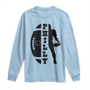 Philly Football Spirit Long Sleeve Shirt Proud Fan Humor Gift TS12 Light Blue Print Your Wear