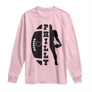 Philly Football Spirit Long Sleeve Shirt Proud Fan Humor Gift TS12 Light Pink Print Your Wear
