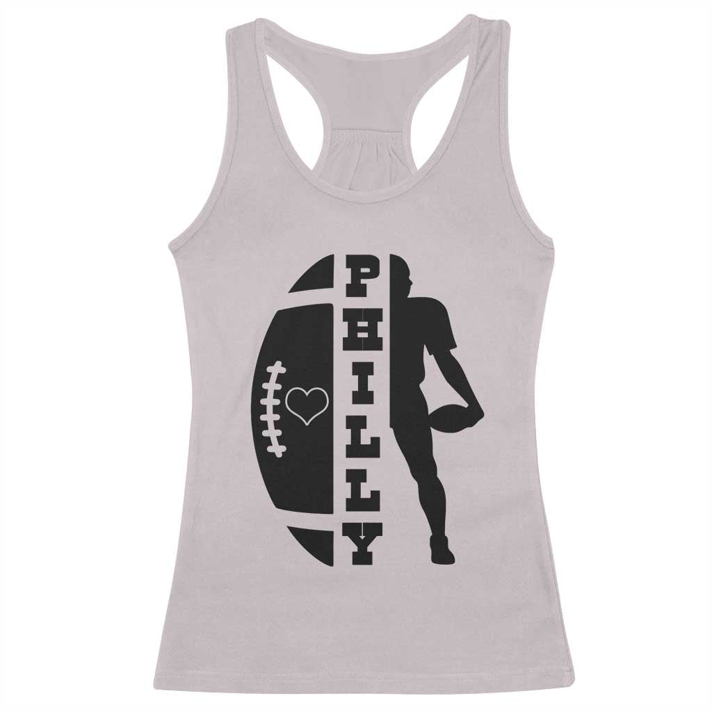Philly Football Spirit Racerback Tank Top Proud Fan Humor Gift TS12 Ice Gray Print Your Wear
