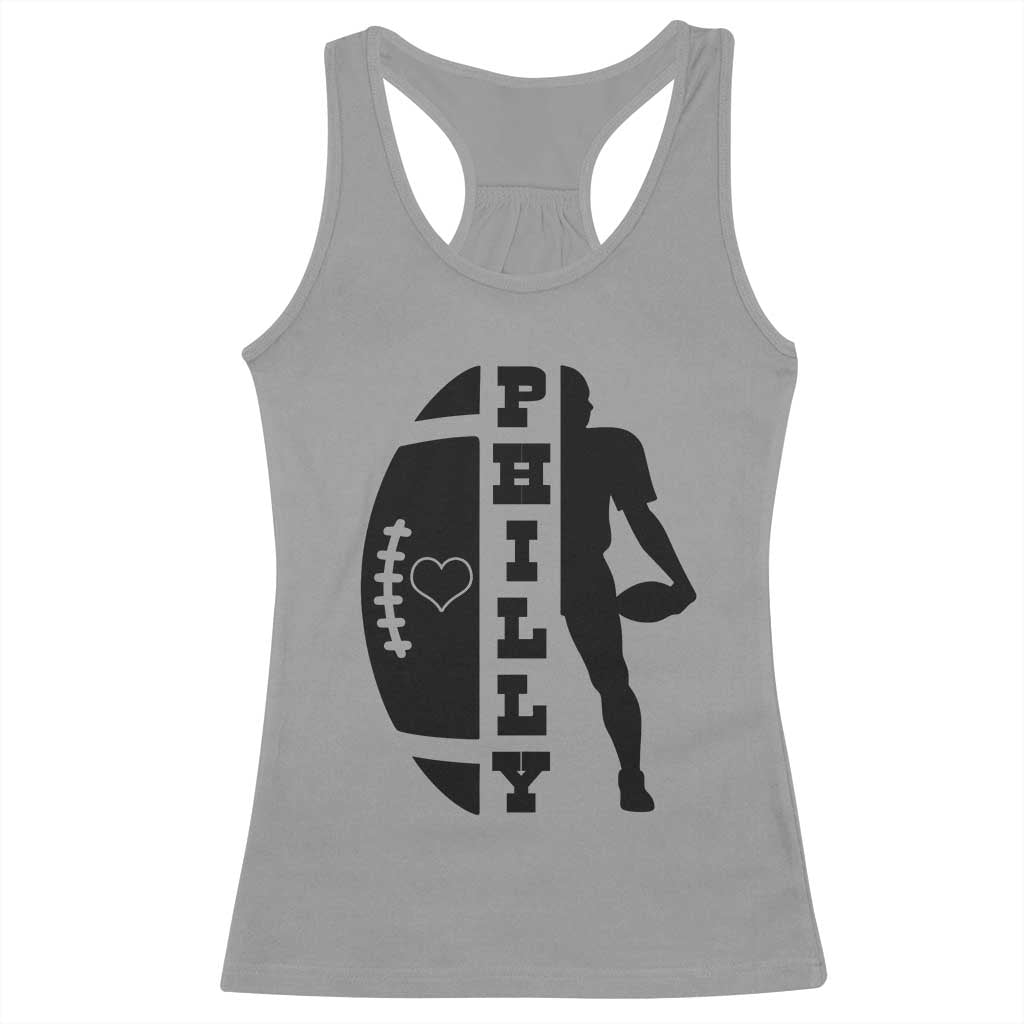 Philly Football Spirit Racerback Tank Top Proud Fan Humor Gift TS12 Sport Gray Print Your Wear