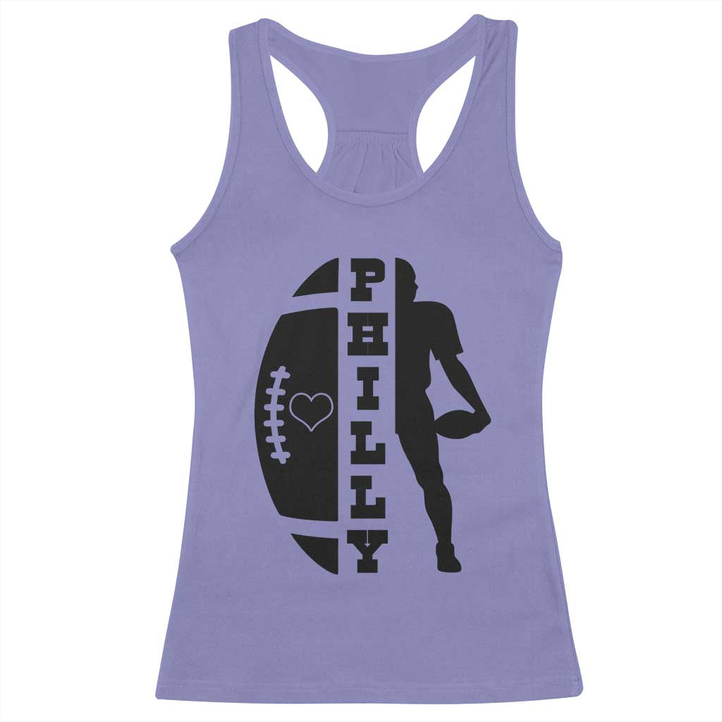Philly Football Spirit Racerback Tank Top Proud Fan Humor Gift TS12 Violet Print Your Wear