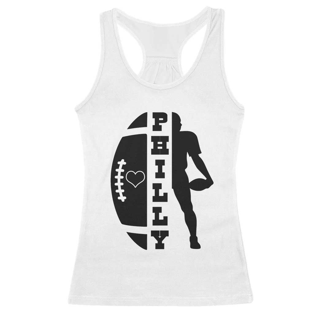 Philly Football Spirit Racerback Tank Top Proud Fan Humor Gift TS12 White Print Your Wear