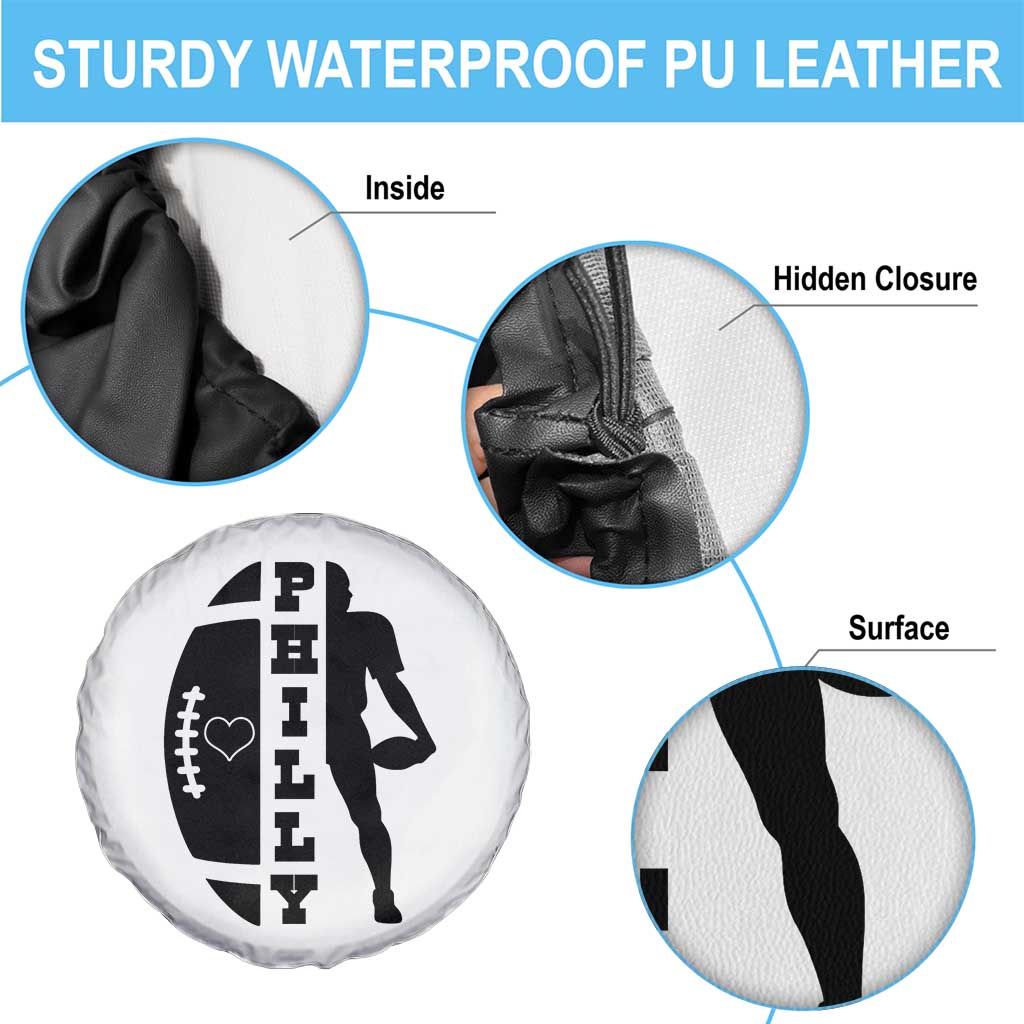 Philly Football Spirit Spare Tire Cover Proud Fan Humor Gift TS12 Print Your Wear