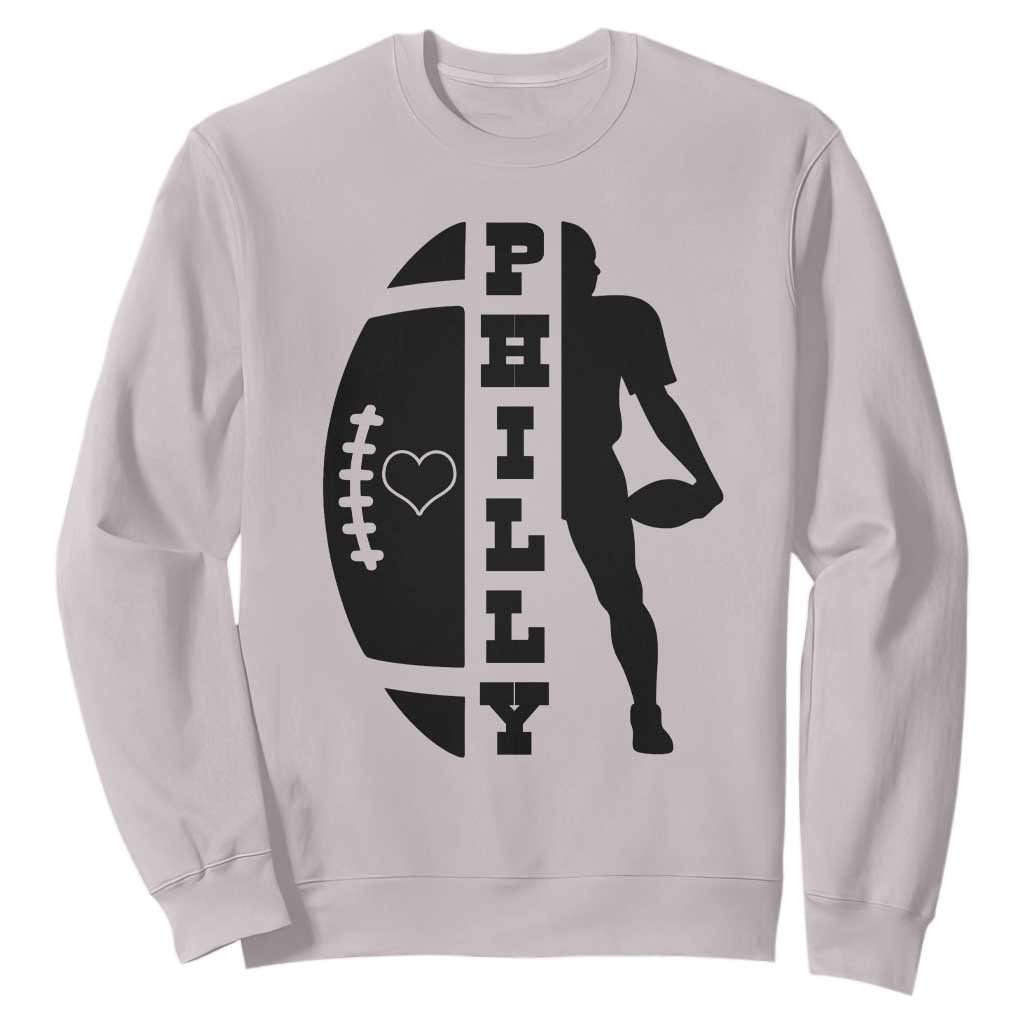 Philly Football Spirit Sweatshirt Proud Fan Humor Gift TS12 Ice Gray Print Your Wear