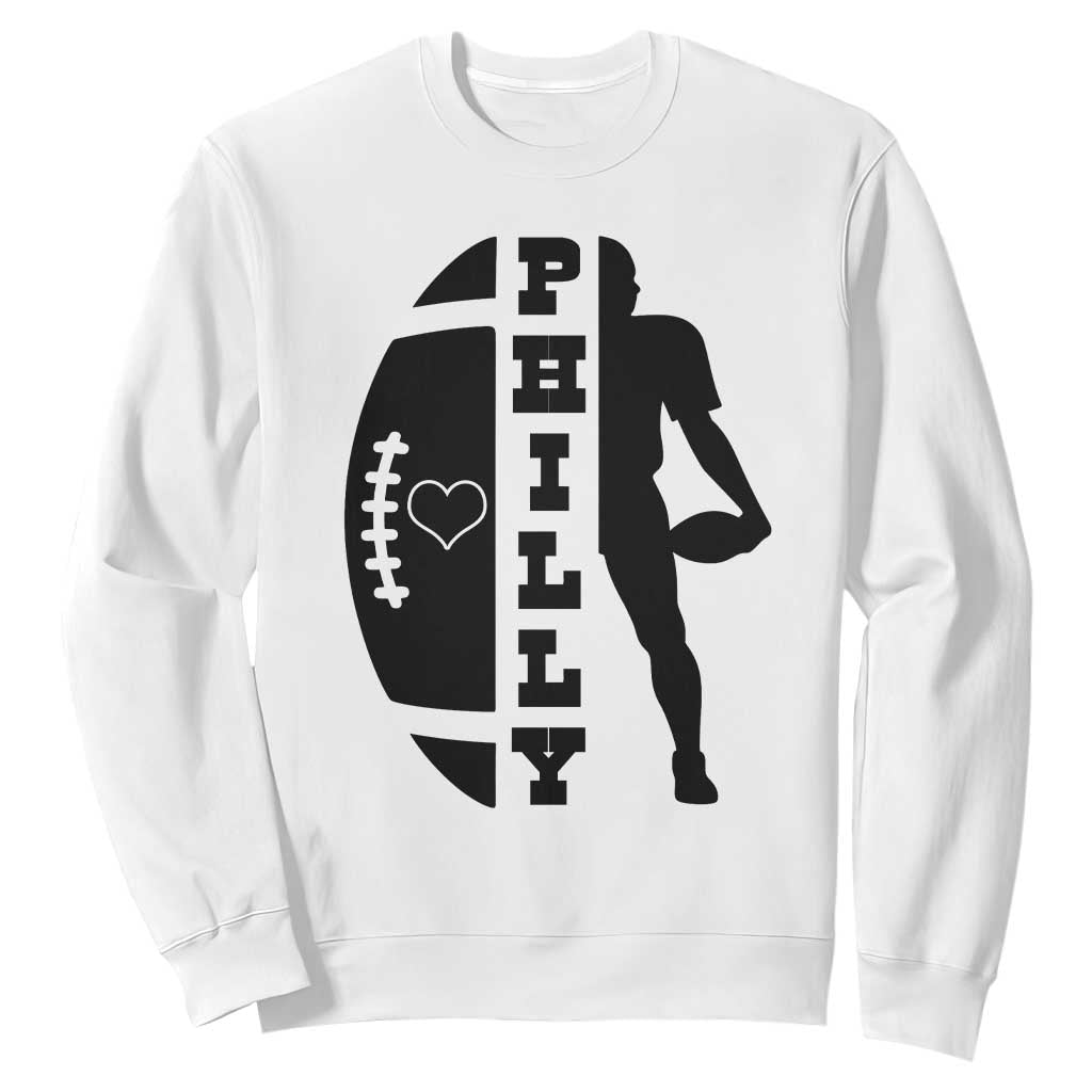 Philly Football Spirit Sweatshirt Proud Fan Humor Gift TS12 White Print Your Wear
