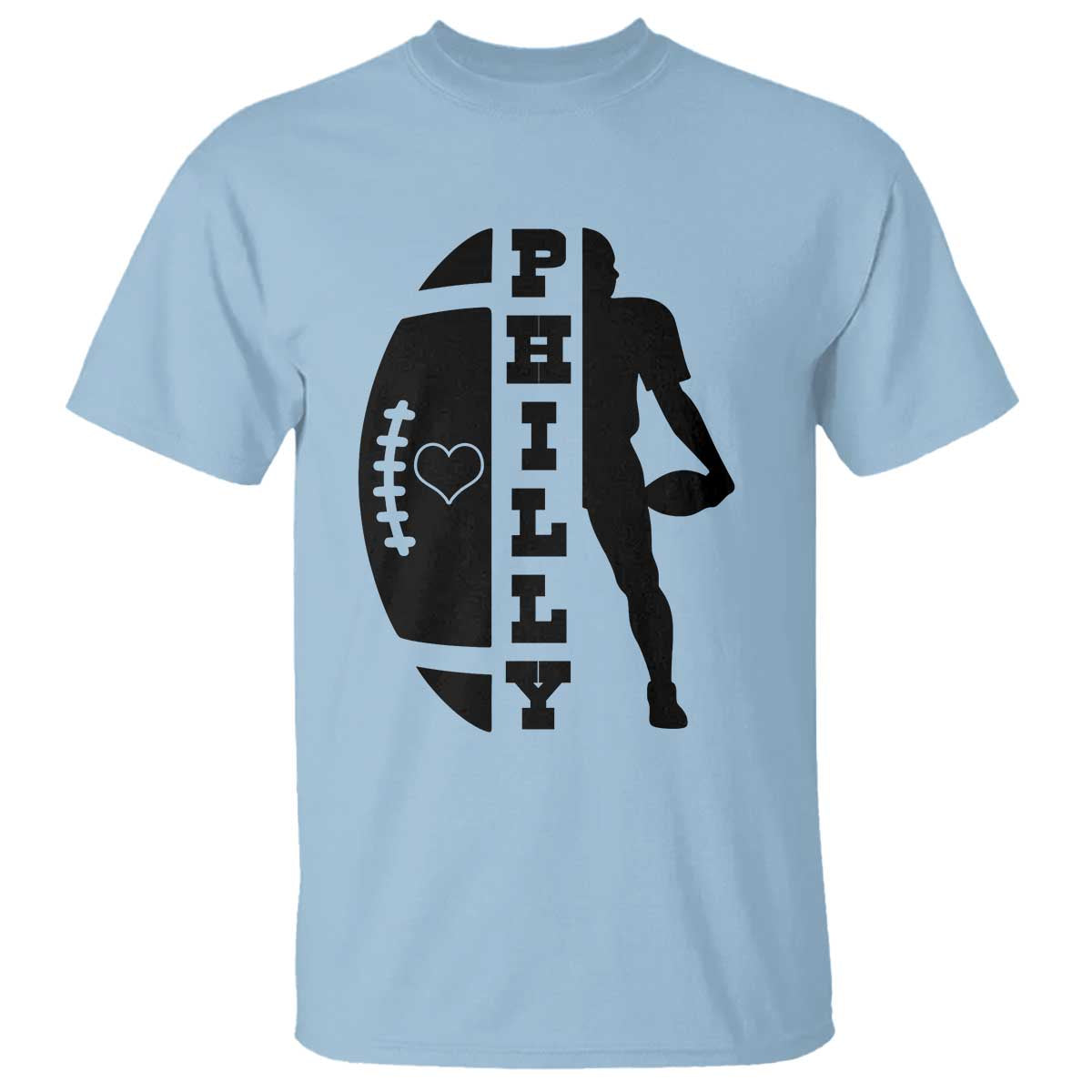Philly Football Spirit T Shirt Proud Fan Humor Gift TS12 Light Blue Print Your Wear