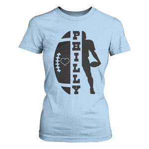 Philly Football Spirit T Shirt For Women Proud Fan Humor Gift TS12 Light Blue Print Your Wear