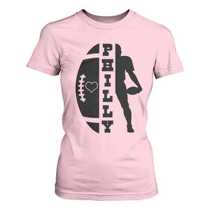 Philly Football Spirit T Shirt For Women Proud Fan Humor Gift TS12 Light Pink Print Your Wear
