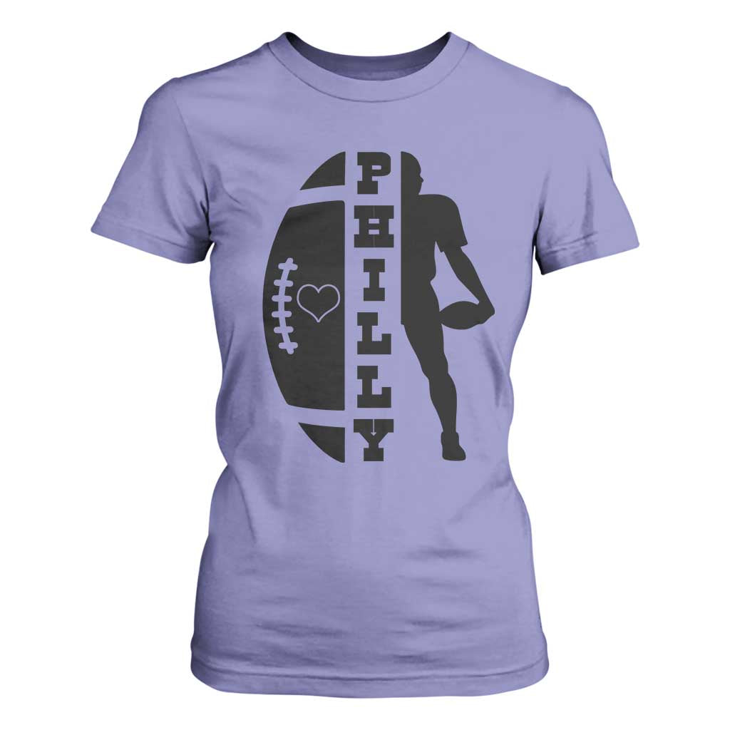 Philly Football Spirit T Shirt For Women Proud Fan Humor Gift TS12 Violet Print Your Wear
