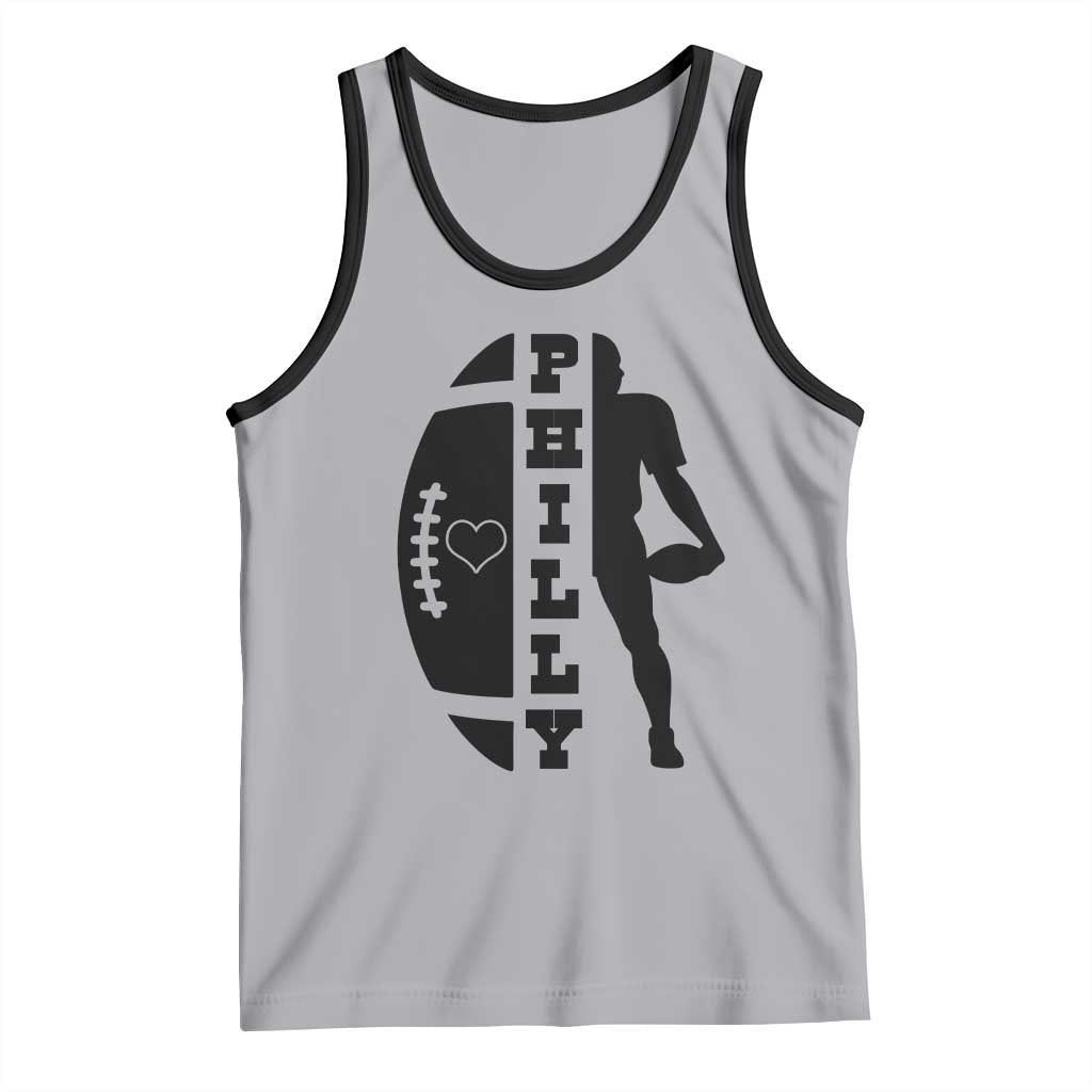 Philly Football Spirit Tank Top Proud Fan Humor Gift TS12 Athletic Heather Black Print Your Wear