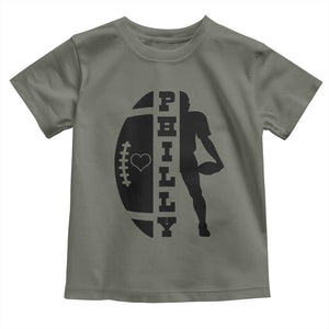Philly Football Spirit Toddler T Shirt Proud Fan Humor Gift TS12 Military Green Print Your Wear
