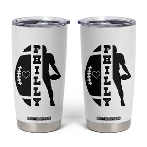 Philly Football Spirit Tumbler Cup Proud Fan Humor Gift TS12 White Print Your Wear