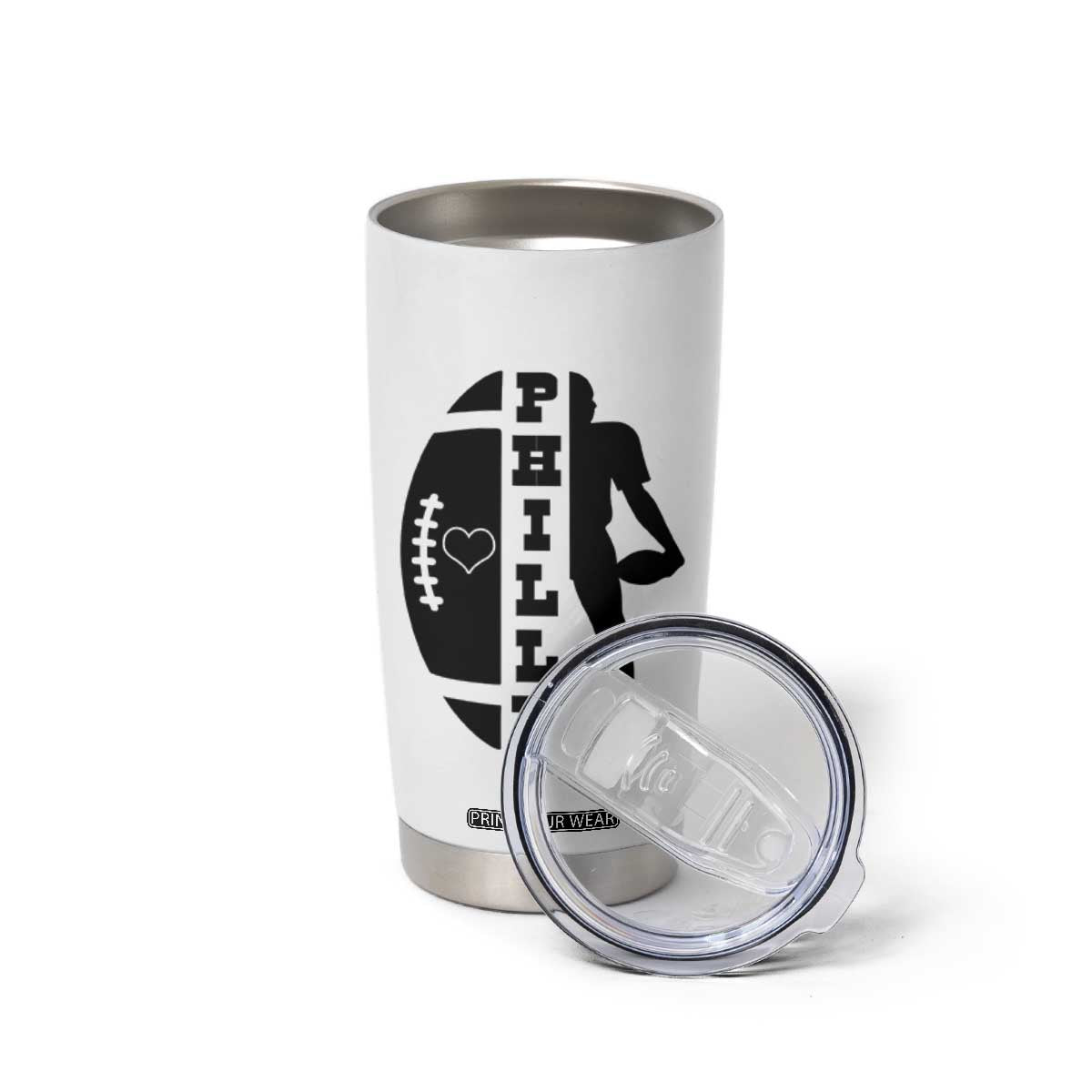 Philly Football Spirit Tumbler Cup Proud Fan Humor Gift TS12 Print Your Wear