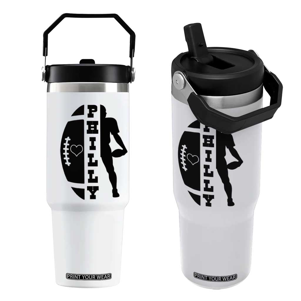 PFE Spirit Proud Fan Humor Gift Flip Straw Tumbler TS12 One Size: 30 oz White Print Your Wear