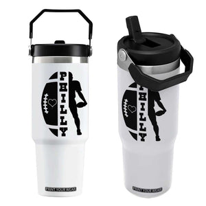 PFE Spirit Proud Fan Humor Gift Flip Straw Tumbler TS12 One Size: 30 oz White Print Your Wear