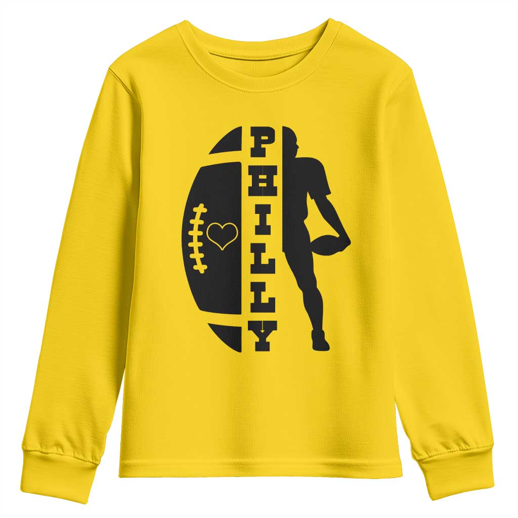 Philly Football Spirit Youth Sweatshirt Proud Fan Humor Gift TS12 Daisy Print Your Wear
