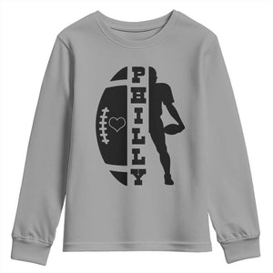 Philly Football Spirit Youth Sweatshirt Proud Fan Humor Gift TS12 Sport Gray Print Your Wear