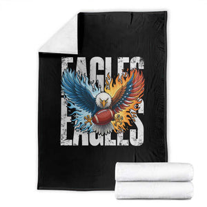 Eagles Football Throw Blanket Patriotic Eagle American Flag Gift TS12 Black Print Your Wear