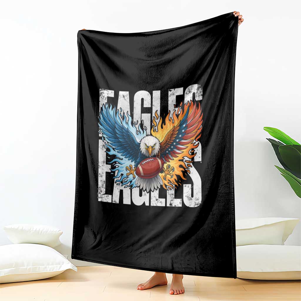 Eagles Football Throw Blanket Patriotic Eagle American Flag Gift TS12 Print Your Wear