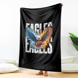 Eagles Football Throw Blanket Patriotic Eagle American Flag Gift TS12 Print Your Wear