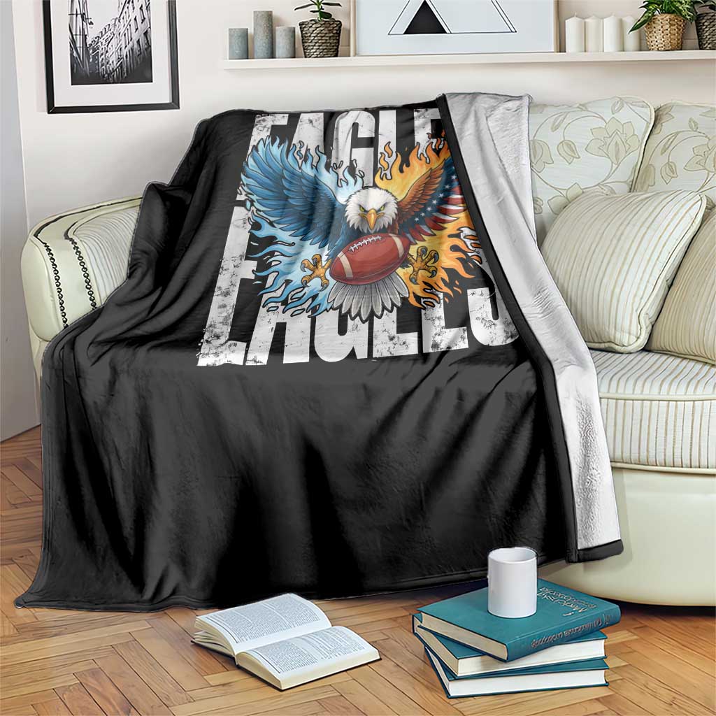Eagles Football Throw Blanket Patriotic Eagle American Flag Gift TS12 Print Your Wear