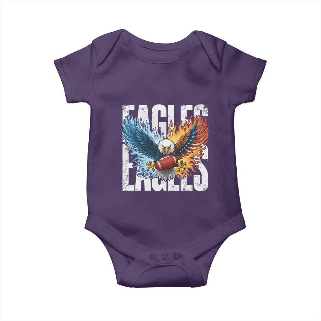 Eagles Football Baby Onesie Patriotic Eagle American Flag Gift TS12 Purple Print Your Wear
