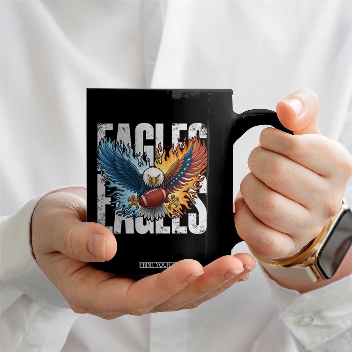 EF Lover Patriotic Eagle American Flag Gift Coffee Mug TS12 Print Your Wear