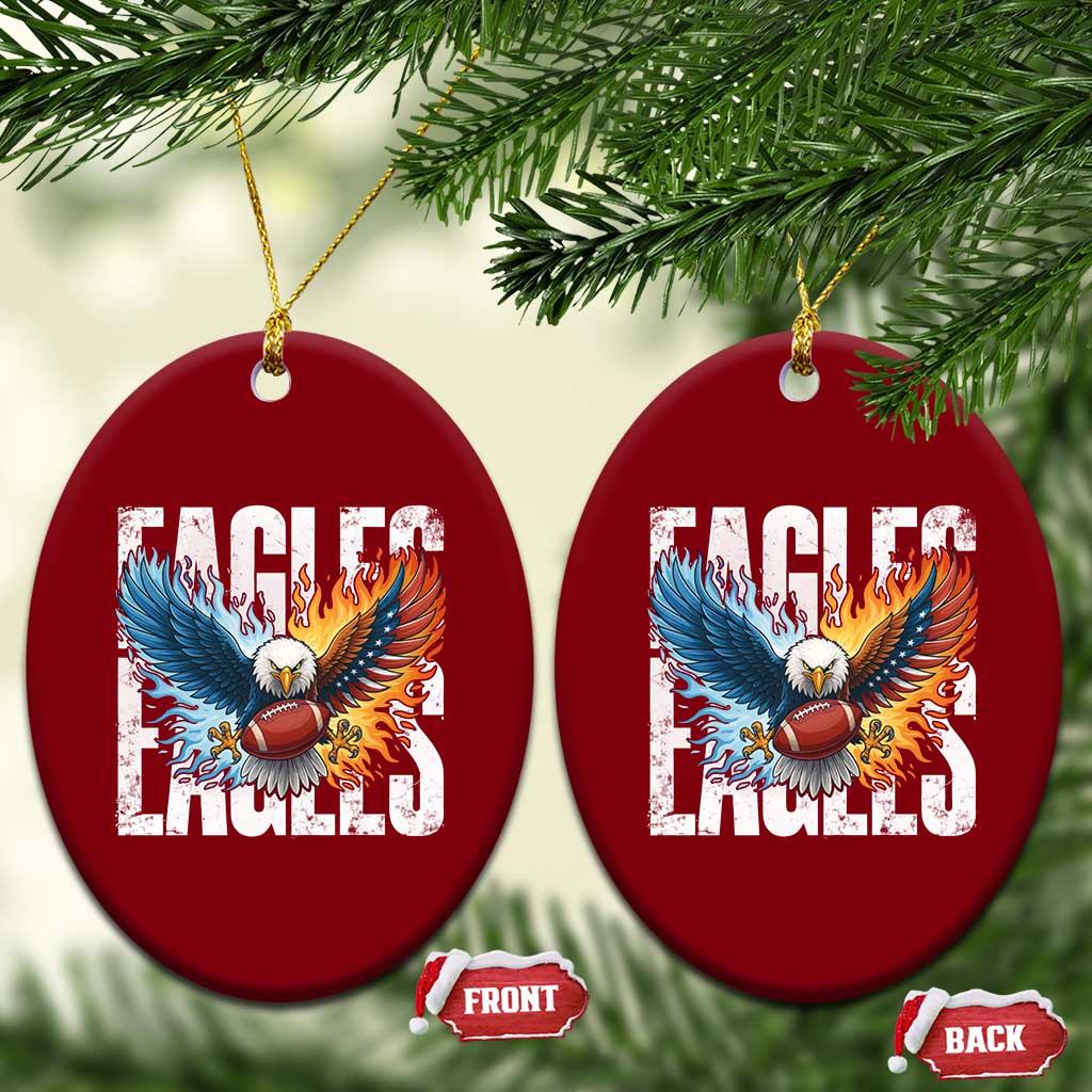 EF Lover Patriotic Eagle American Flag Gift Ceramic Ornament TS12 Print Your Wear