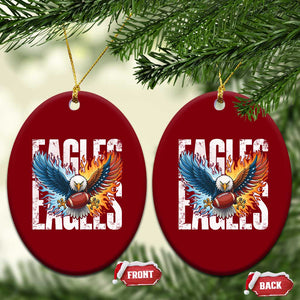 EF Lover Patriotic Eagle American Flag Gift Ceramic Ornament TS12 Print Your Wear