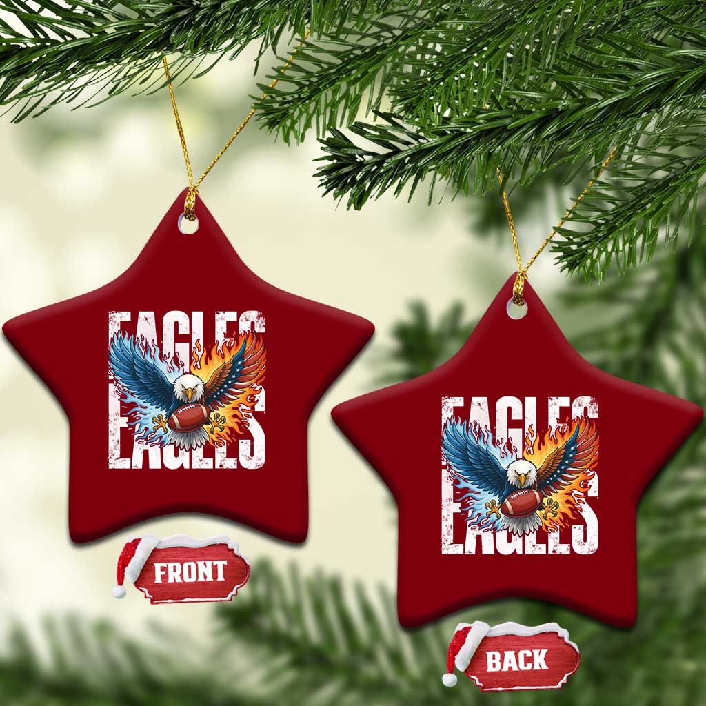 EF Lover Patriotic Eagle American Flag Gift Ceramic Ornament TS12 Print Your Wear