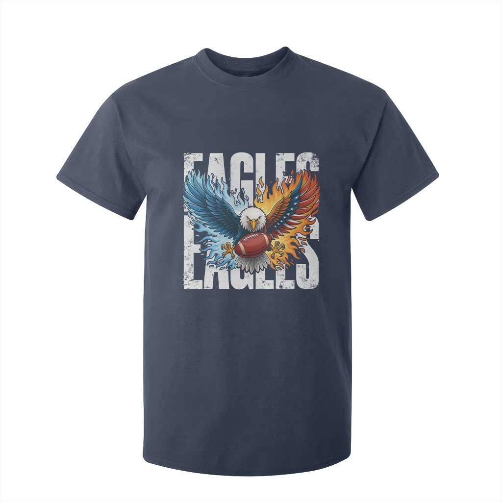Eagles Football T Shirt For Kid Patriotic Eagle American Flag Gift TS12 Navy Print Your Wear