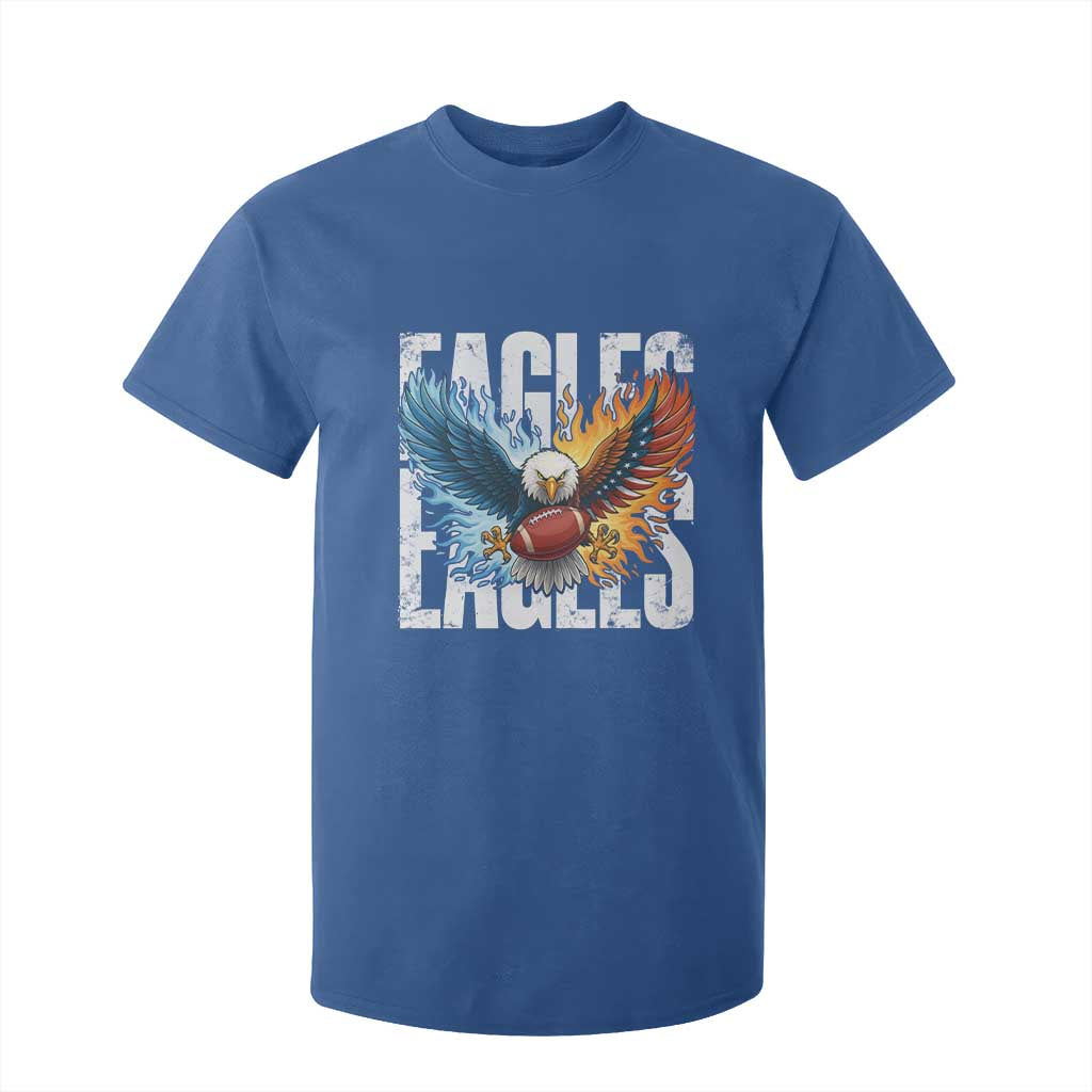 Eagles Football T Shirt For Kid Patriotic Eagle American Flag Gift TS12 Royal Blue Print Your Wear